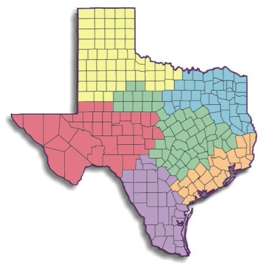 TAEA Map - Texas Areas