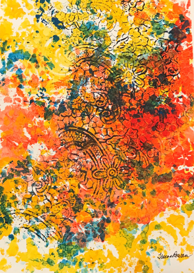 Lace Printmaking With Watercolors