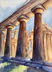 Hues Through The Ancient Pillars