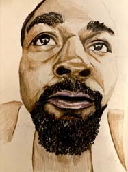 Male Study in Crayon