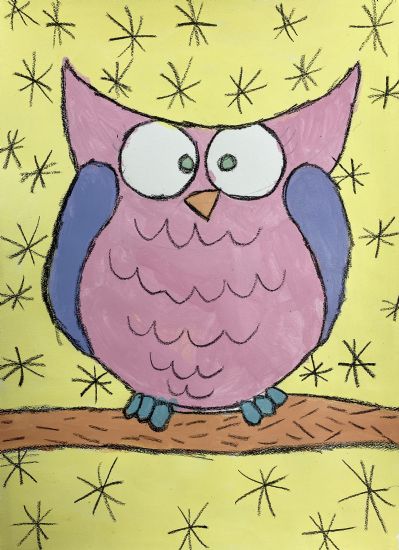 Happy Pink Owl