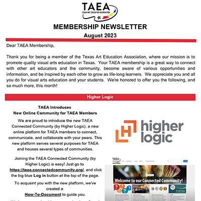 TAEA Member Newsletter - August 2023
