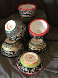 Cozad Sgraffito Bowls