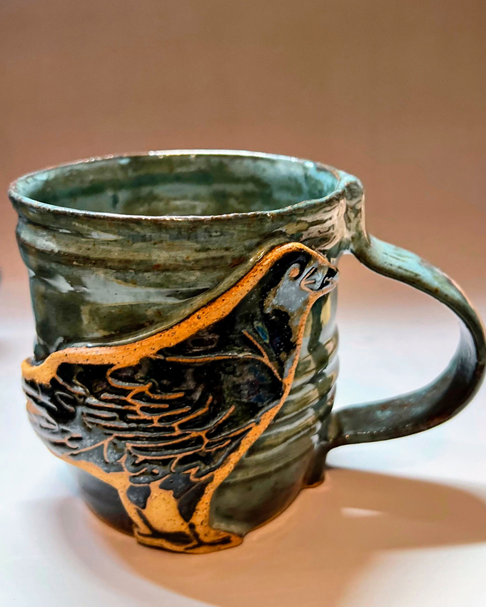 Detailed Raven Mug