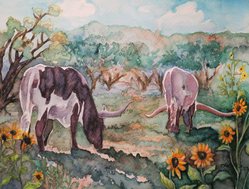 Grazing in the Sunflowers