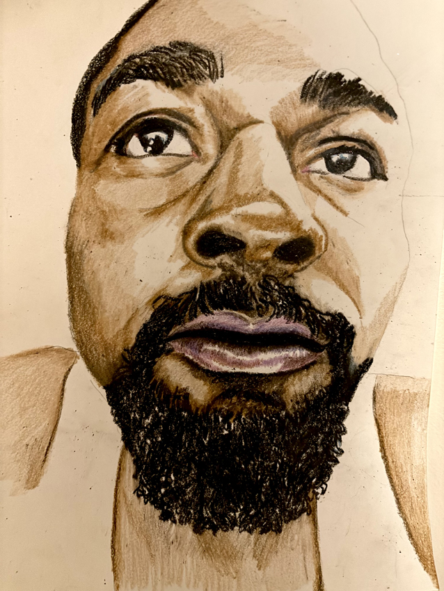 Male Study in Crayon