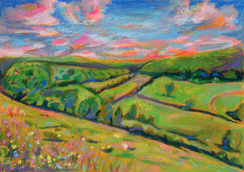 Rolling Hills at Sunset